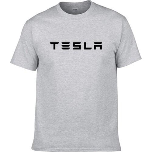2021 tesla hot sale new arrival summer mens cotton crew neck T-shirt high quality mens shirt Pullover mens tops