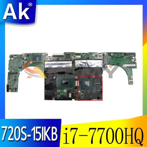 Akemy For Lenovo 720S-15IKB Laptop Motherboard LS720 MB 17823-1N 448.0D902.001N CPU i7-7700HQ GPU GTX1050TI Tested 100% Working