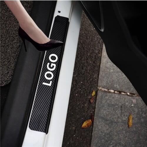 For Mercedes Benz Smart Fortwo EQ Cabrio Forfour Preis W453 W451 Auto Accessories 4PCS Car Sill Stickers Carbon Fiber Decal