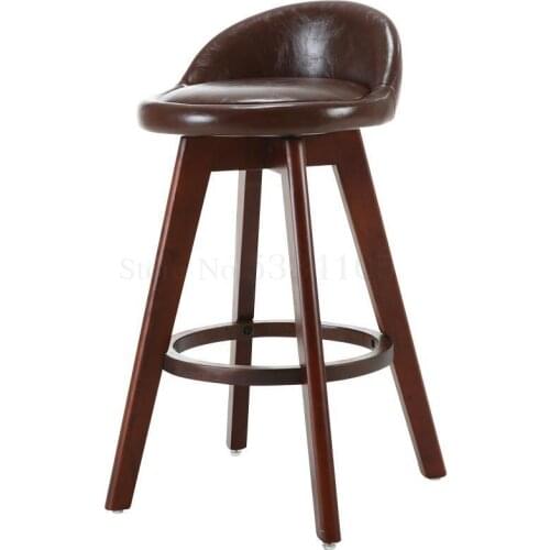 Walnut Non Hemp Rope Bar Table And Chair Simple Bar Chair Beech High Stool Bar Stool Front Desk Bar Chair Stool