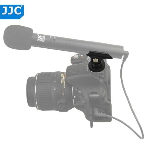 JJC Camera Hot Shoe Adjustable Microphone Clip for C568 Azden SGM-X AT815b Beyer MC836 JJC SGM-185 etc. 21mm Shaft Diameter