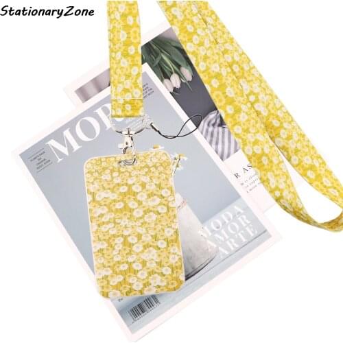 JY026 Cartoon Daisy Lanyard Plant Neck Strap for Key ID Card Cell Phone Straps Badge Holder Fashion Flower Accessories