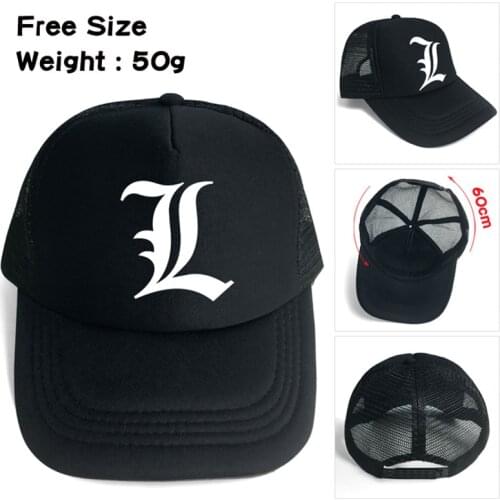 Death Note Men Women Boys Girls Mesh Base Ball Cap Hat Cosplay Fans Gift