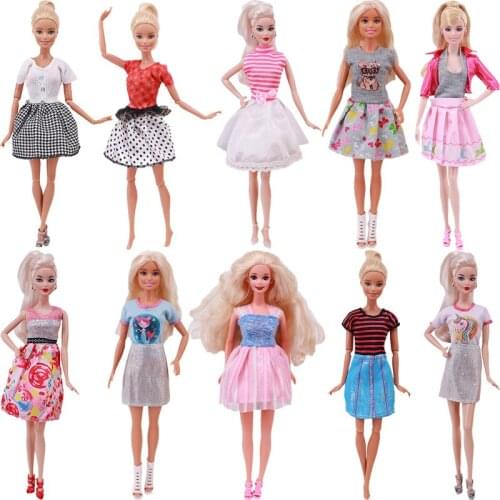 Doll Clothes For Barbies Printed Skirts&Suits Beauty And Fashion To The Dolls Of Our Future Generations