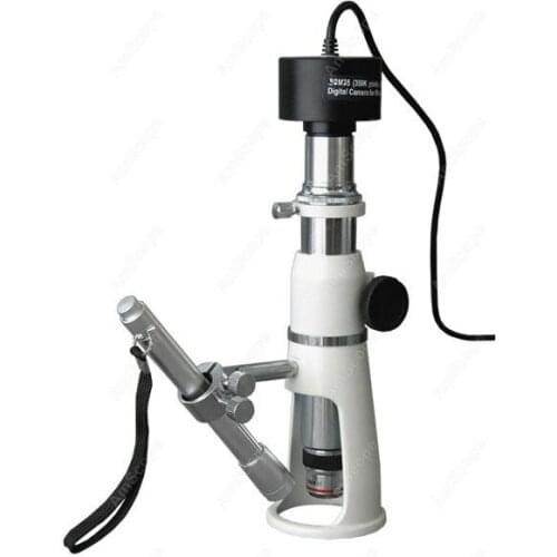 Measuring Shop Microscope--AmScope Supplies 20X-50X-100X Measuring Shop Microscope + 5MP Camera