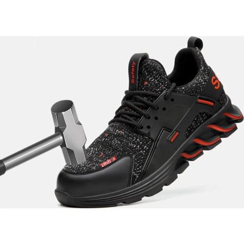 Mans Shoe Outdoor Hiking Shoes Labor Shoes Mens Steel Bag Head Safety Shoes Light Breathable Anti-odor Work Shoe Hunting Boots