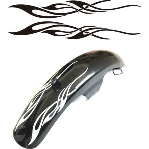 Front Fender Flame Stickers Decals For Suzuki M109R Boulevard Kawasaki Vulcan