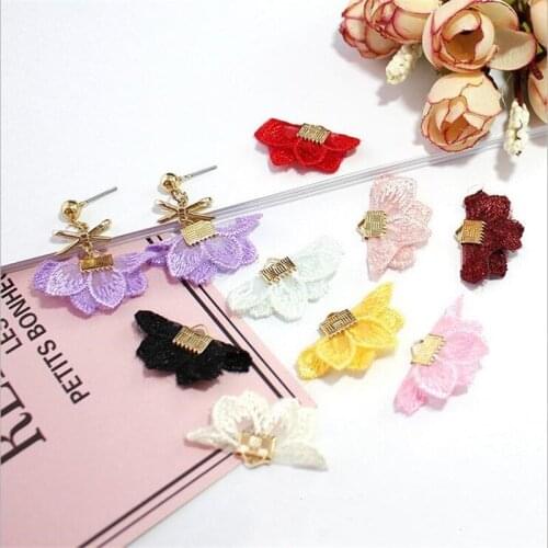 20pcs/lot new arrival fabric flower tassels for jewelry making diy charms tassel with cap jewelry accessories jewelry findings