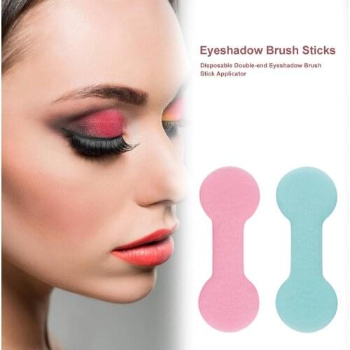 Disposable Double-end Pro Eyeshadow Brush Sponge Portable Stick Set Disposable Cosmetic Tools Applicator Make Up Cosmetic