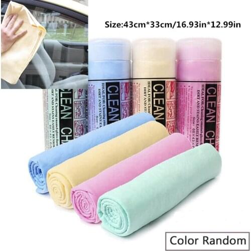 1pc 44x33cm Deerskin Absorbent Towels Chamois Towel Car Kitchen Cleaning Drying Wipe
