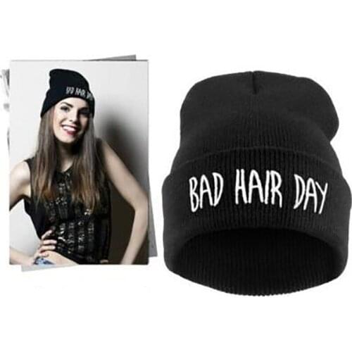 Women Hat Winter Bad Hair Day Beanie Cap Men Hat Beanie Knitted Hiphop Winter Hats For Women Fashion Warm Caps