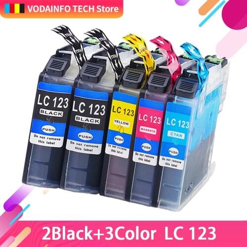 Compatible LC121 LC 123 LC123 ink cartridge For Brother DCP-J552DW DCP-J752DW MFC-J470DW MFC-J650DW Inkjet Printer