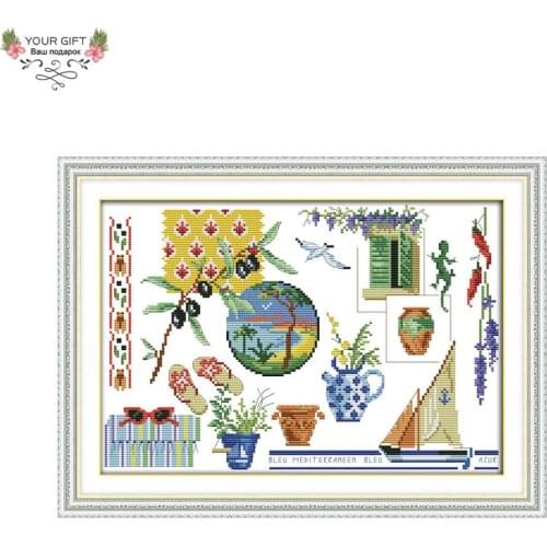 Your Gift 14CT 11CT Counted and Stamped Potting Hat Needlework Needlepoint Embroidery DIY Cross Stitch kits for Home Decor J331