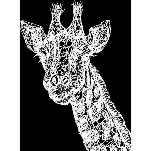 JuYouHui Exterior Accessories Decal Beautiful Giraffe Car Stickers Waterproof Sunscreen Bumper Boot Decals PVC