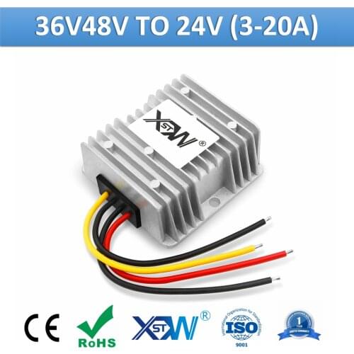 XWST DC-DC 30-60v 36v 48v to 24v Buck Converter 3A 5A 8A 10A 15A 20A Step Down Power Converter IP67 24 Volts Regulator