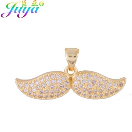 Juya DIY Punk Jewelry Components Gold/Rose Gold Moustache Charms Pendant For Women Pendant & Necklace Jewelry Making