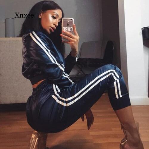 Women Sports 2 Piece Set Patchwork Zipper Long Sleeve Jacket Suits Leisure Casual Outfits Workout Gym Sports Fitness Clothes