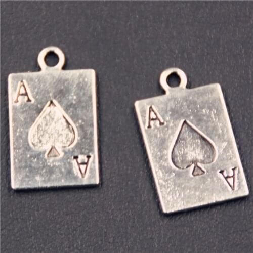 10pcs Antique silver color Asian gambling king A charm alloy pendants earrings necklace DIY jewelry findings 21x13mm A502