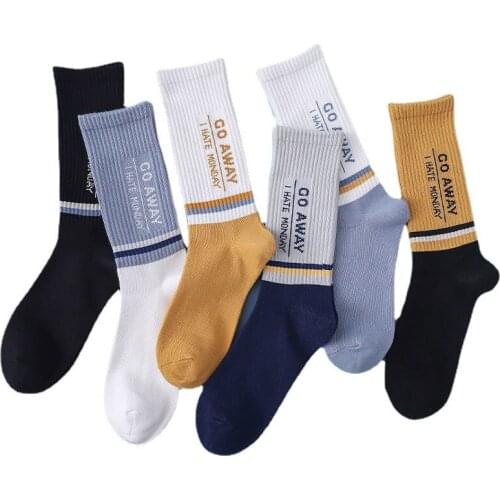 6Pair Fashion Men Spring and Summer Cotton Socks Breathable Cotton Sports Women Running Hiking Basketball