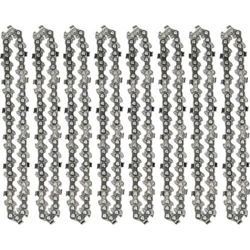 8 Pcs 4 Inch Mini Steel Chainsaw Chain Electric Pruning Saw Accessory Garden Tool Replacement