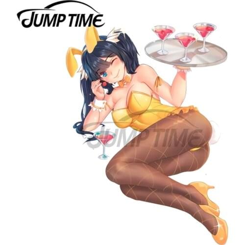 JumpTime 13 x 11.5cm Hestia Hot Bunny Anime Girl Danmachi Car Sticker Surfboard Refrigerator Decal Windshield Anime Decoration