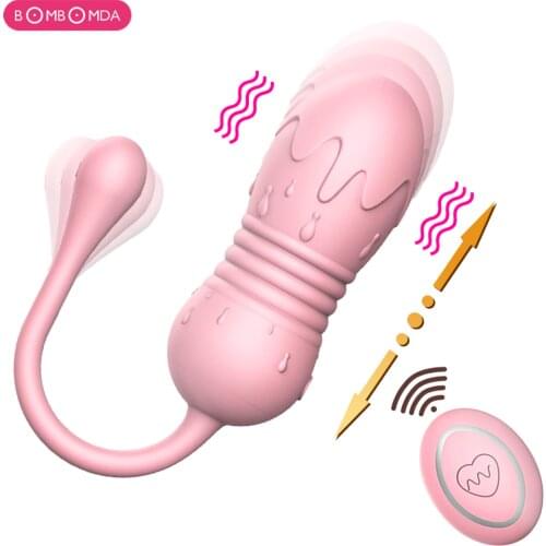 Wireless Remote Telescopic Vibrator for Women Vaginal Ball Vibrating Egg Clitoral Stimulator G-Spot Massage Kegal Ball Sex Shop