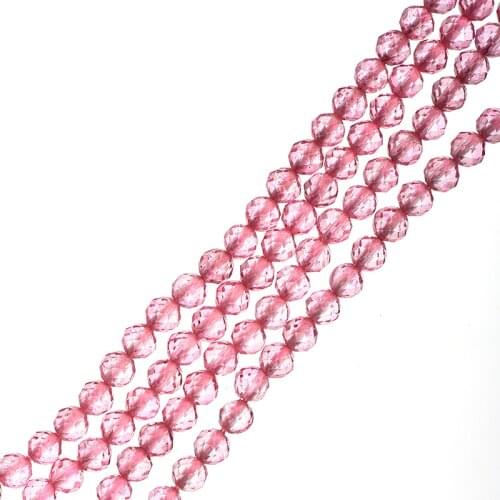 Flash Rose Red Faceted Crystal 3-2mm Loose Beads For Handmade Lovely Bracelets 15inch Fit Elegant Female Girls Gifts H559