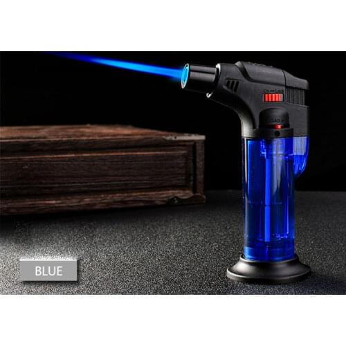 Butane Windproof Torch Lighter Adjustable Blue Flame Cigarette Lighter Barbecue Picnic Tool Cigarette Accessories Gift