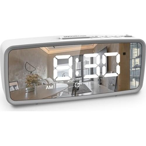 Digital Alarm Clock for Bedroom, Bedside Clocks Large Display with Dual Alarm, Dimmable LED Display
