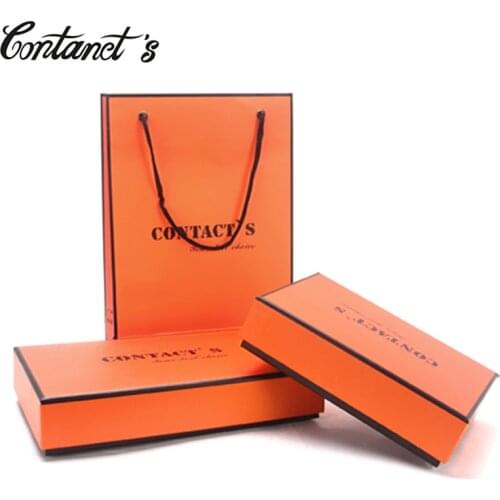 CONTACTS Original Paper Gift Box For Men Wallets Box Rectangle Shaped Fashion Protection Gift Boxes Brand Design Package