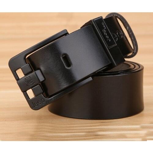 Designer Best Quality 100% Upper Genuine Leather Alloy Pin Buckle Belt For Men Fashion Business Men Belts Vintage Style Gift