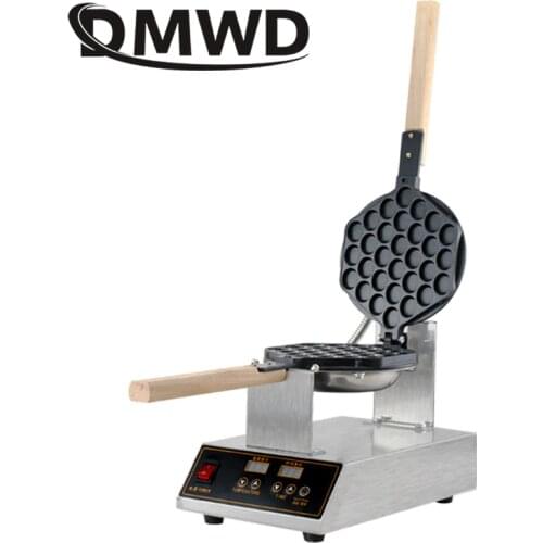 DMWD Commercial Digital Electric Chinese Eggettes Waffle Maker Puff Iron Hong Kong Egg Bubble Baking Machine Cake Oven 110V 220V