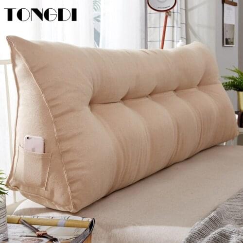 TONGDI Home Soft Large Big Pillow Back Cushion Long Elastic Backrest Multifunction Luxury Decor For Bedside Bed Sofa Tatami