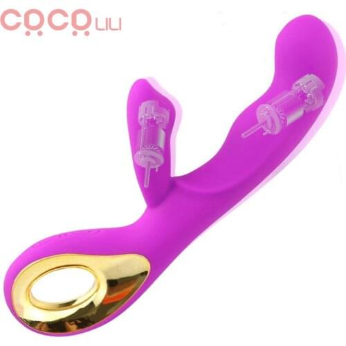 Dildo Rabbit Vibrator Massager Clitoris Stimulator Erotic Sex Toys for Women G Spot Massage Double Motors Female Masturbators