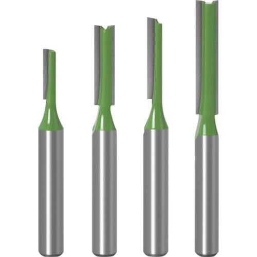 6mm Straight Bit Milling Cutter Multi-functional Shank Single Double Flute Tungsten Carbide Router Bit Woodwork Tool