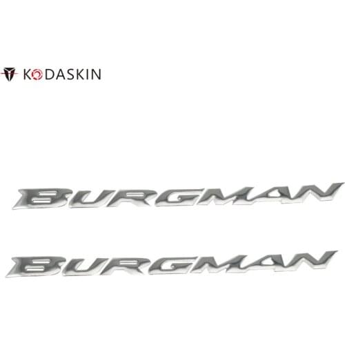 KODASKIN Chrome Silver Stickers Reflective Emblems for Suzuki Burgman AN125 AN200 AN400 AN650 2002-2011