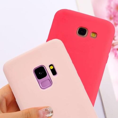 Lovely Candy Color Case for Samsung Galaxy J1 J3 J5 J7 A3 A5 A7 2016 2017 S8 S9 Plus S6 S7 Edge Silicone TPU Soft Phone Cases