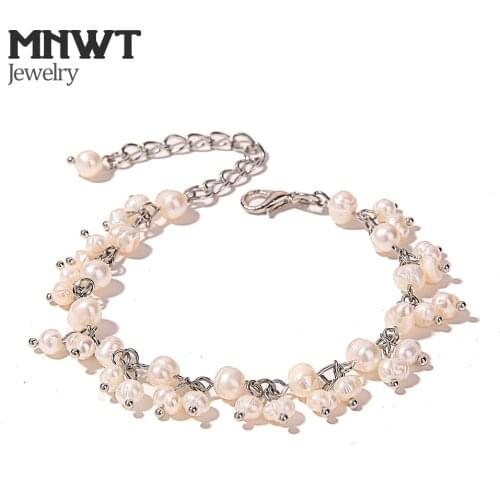MNWT High Quality Natural Baroque Pearl Bracelets Women Leisure Lrregular Pearl Bracelet Elegant Fashion Jewelry Gift