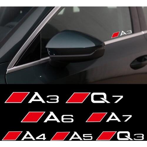 2 Pcs Decal Sticker Car Windows Sticker For Audi A1 A3 8I A4 B9 A5 A6 C5 A7 A8 Q1 Q3 Q5 Q7 Q8 TT R8