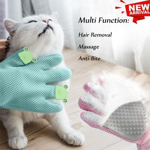 Cat Dog Grooming Glove for Cats Hair Deshedding Brush Comb Glove Pet Puppy Bath Clean Massage Hair Remover Brush Glove Mascotas
