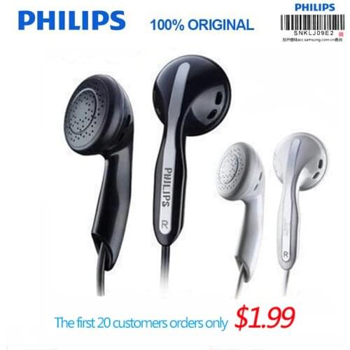 Philips Original SHE3800 Stereo Bass Wired Earphones Mp3 Earphones For Mobile phone XiaoMi and For HUAWEI Iphone X No Micphone