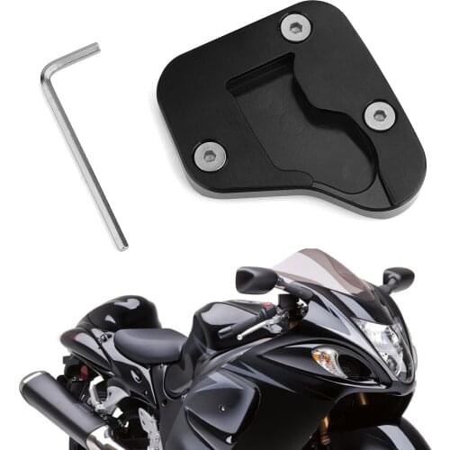 Areyourshop for SUZUKI HAYABUSA GSXR 1300R 2008-2019 2018 2017 2016 Kickstand Sidestand Enlarge Extension Plate Pad Motorcycle
