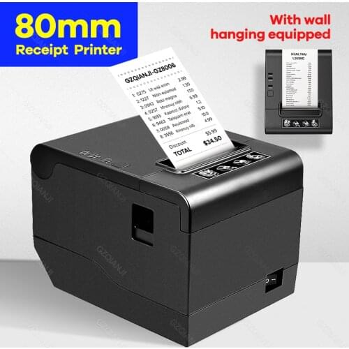GZ8006 Pos Bill Printer 80mm thermal Receipt USB or wifi bluetooth printer automatic cutting machine printer 80mm High quality