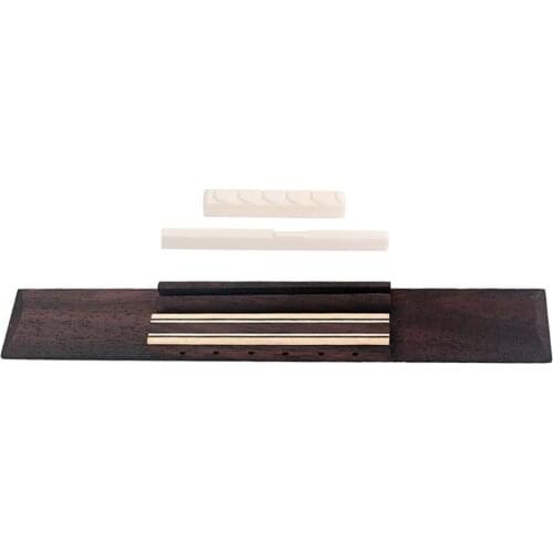 Practical Rosewood Classic Guitar Bridge+ Cattle Bone Guitar Nut+ Saddle For Classic Guitar Instruments Guitar Parts Accessories