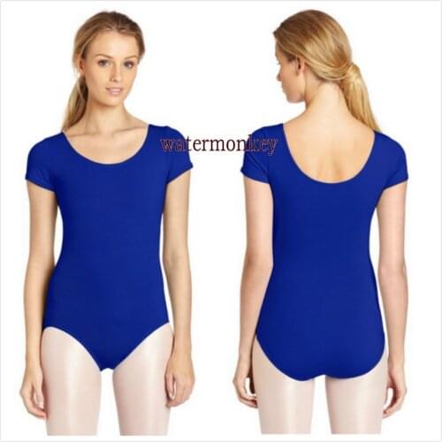 Spandex Dancewear Bodysuit Women Ballet Gymnastics Leotard Round neck Unitard Long Sleeve