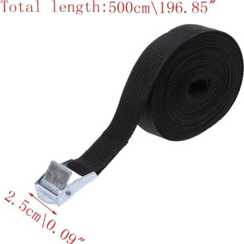 Tie Down Strap Strong Ratchet Belt Luggage Bag Cargo Lashing With Metal Buckle Q9QD