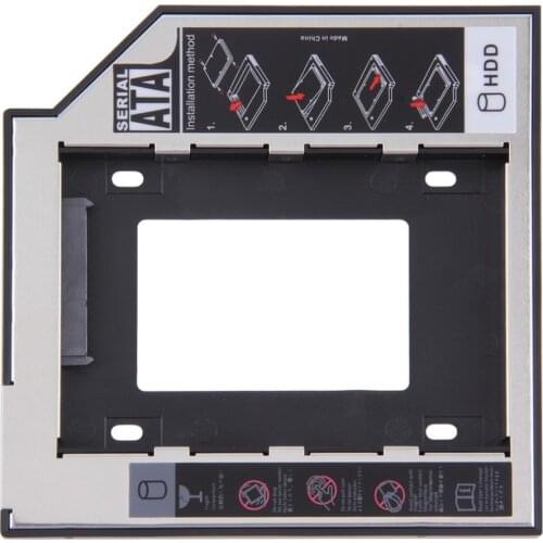 Hard Disk Drive Bay Universal 2.5 2nd 9.5mm Ssd Hd SATA Hard Disk Drive HDD Caddy Adapter Bay For Cd Dvd Rom Optical Bay New