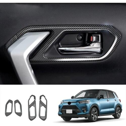 Car Door Inner Handle Decorative Cover Inner Door Bowl Trim Frame for Toyota RAIZE 2021