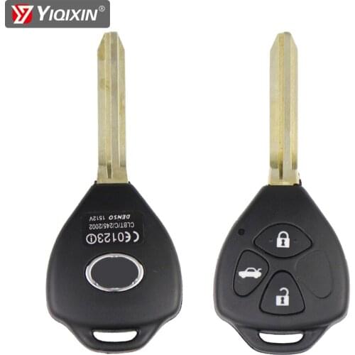 YIQIXIN For Toyota Camry RAV4 Avalon Corolla Yaris Prado Tarago REIZ Crown Venza Matrix TOY43 Blade 3 Button Car Key Shell
