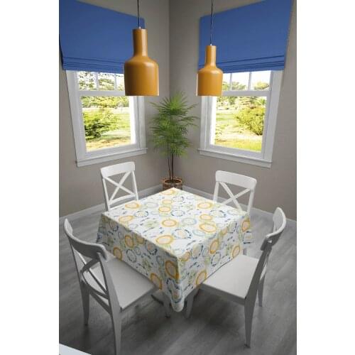 Zeren Home Orange Patterned Carefree Table Cloth 170x500 cm